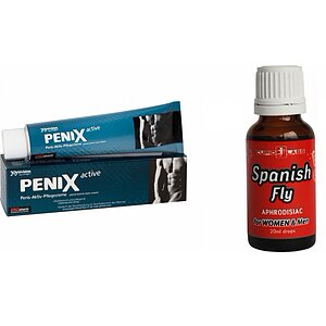 Pachet Picaturi Afrodisiace Spanish Fly + Crema Pentru Potenta Penix 75ml pe Vibreaza.ro