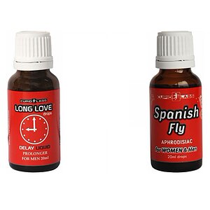 Pachet Picături Afrodisiace Spanish Fly 20ml + Picături Ejaculare Precoce Long Love 20ml pe Vibreaza.ro