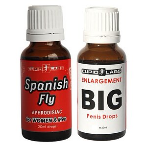 Pachet Picături Big Penis Drops 20ml + Picături Afrodisiace Spanish Fly 20ml pe Vibreaza.ro
