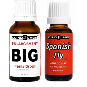 Pachet Picături Big Penis Drops 20ml + Picături Afrodisiace Spanish Fly 20ml pe Vibreaza.ro