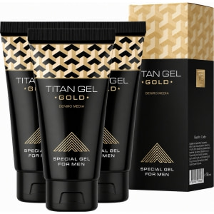 Pachet Promoțional 3 x Gel Titan Gold, Pentru Bărbați, 50 ml pe Vibreaza.ro