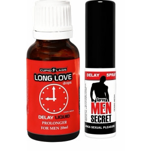 Pachet Spray Ejaculare Precoce Men Secret 15ml + Picături Ejaculare Precoce Long Love 20ml pe Vibreaza.ro