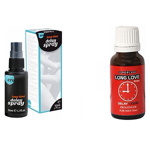 Pachet Spray HOT Delay + Picături Ejaculare Precoce Long Love 20ml pe Vibreaza.ro