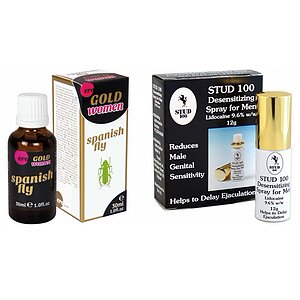 Pachet Spray Stud 100 Original + Afrodisiac Spanish Fly Strong Gold Women 30ml pe Vibreaza.ro