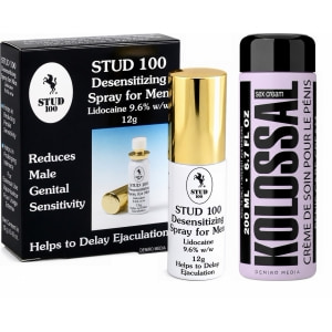 Pachet Spray Stud 100 Original + Cremă Mărire Penis Kolossal 200ml pe Vibreaza.ro