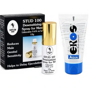 Pachet Spray Stud 100 Original + Lubrifiant Eros Aqua 50ml Pachet Spray Stud 100 Original + Lubrifiant Eros Aqua 50ml pe Vibreaza.ro