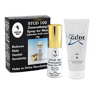 Pachet Spray Stud 100 Original + Lubrifiant Just Glide Anal 200ml Pachet Spray Stud 100 Original + Lubrifiant Just Glide Anal 200ml pe Vibreaza.ro