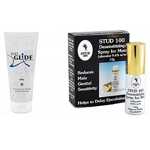 Pachet Spray Stud 100 Original + Lubrifiant Just Glide Anal 200ml pe Vibreaza.ro