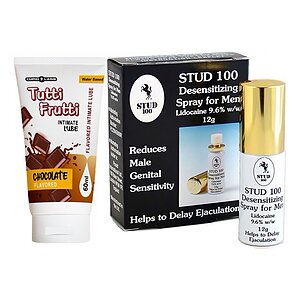 Pachet Spray Stud 100 Original + Lubrifiant Pentru Sex Oral Chocolate 100ml pe Vibreaza.ro