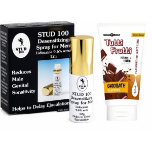 Pachet Spray Stud 100 Original + Lubrifiant Pentru Sex Oral Chocolate 100ml pe Vibreaza.ro