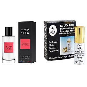 Pachet Spray Stud 100 Original + Parfum Feromoni Top Musk 75ml pe Vibreaza.ro