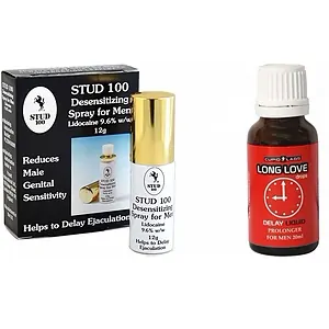 Pachet Spray Stud 100 Original + Picaturi Ejaculare Precoce Long Love 20ml pe Vibreaza.ro
