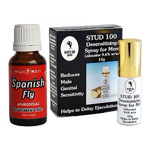 Pachet Spray Stud 100 Original Și Picături Afrodisiace Spanish Fly 20ml pe Vibreaza.ro