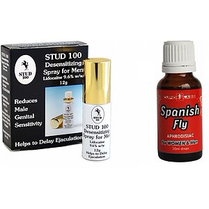 Pachet Spray Stud 100 Original Si Picaturi Afrodisiace Spanish Fly 20ml pe Vibreaza.ro