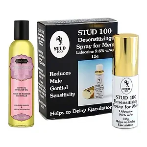 Pachet Spray Stud 100 Original + Ulei Masaj Grădina Plăcerii Kama Sutra 236ml Pachet Spray Stud 100 Original + Ulei Masaj Grădina Plăcerii Kama Sutra 236ml pe Vibreaza.ro