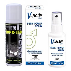 Pachet Spray V-activ Penis Power For Men 50ml + Cremă Pentru Potență Penis Booster 125ml pe Vibreaza.ro