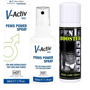 Pachet Spray V-activ Penis Power For Men 50ml + Cremă Pentru Potență Penis Booster 125ml pe Vibreaza.ro