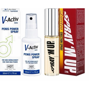 Pachet Spray V-activ Penis Power For Men + Spray Erecție Spray M-Up pe Vibreaza.ro