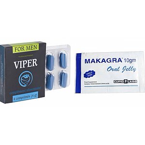 Pachet Stimulent Makagra Oral Jelly 10g + Pastile Potenta Viper FR pe Vibreaza.ro