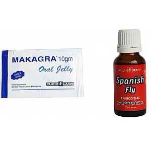Pachet Stimulent Makagra Oral Jelly 10g + Picaturi Afrodisiace Spanish Fly 20ml pe Vibreaza.ro
