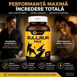 Pastile BullRun Max Ero pentru Potență 60 capsule