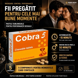 Pastile Masticabile Cobra pentru Erecție 5 Bucăți