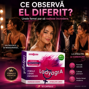 Pastile Ladyagra pentru Creștere Libido Feminin 10buc