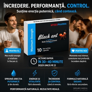 Pastile Potență Cupid Labs Black Ant cu Ginseng 10 buc