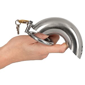 Penis cage curved Argintiu