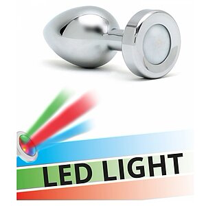 Pisa Anal Plug with LED Lights Gri