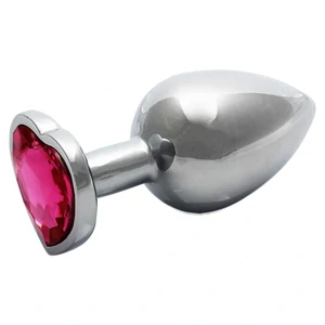 Plug Anal Heart Gem Medium Argintiu Plug Anal Heart Gem Medium Argintiu pe Vibreaza.ro