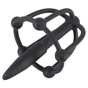 Plug De Penis Cu Cușcă Pentru Cap Negru pe Vibreaza.ro