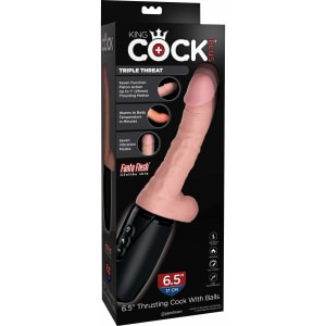 Vibrator Realist cu Încălzire Plus Triple Threat TPE