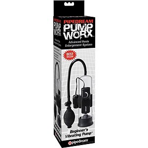 Pompă Penis cu Vibrații Worx Beginners Negru