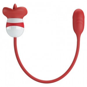 Pretty Love Aliyah – Stimulator Dublu, USB Reîncărcabil Roșu pe Vibreaza.ro