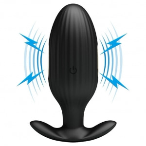 Pretty Love Jefferson — Dop Anal 12 Vibrații + 3 Electro Negru pe Vibreaza.ro