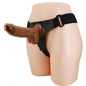 Pretty Love Michael – Ham Ajustabil cu Dildo Realist 20cm Maro pe Vibreaza.ro