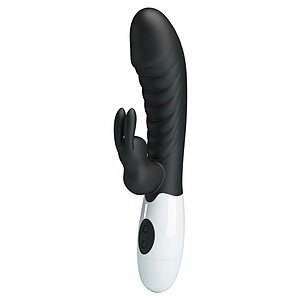 Pretty Love Naughty Bunny – Dublu Stimulator, 30 Moduri Negru pe Vibreaza.ro