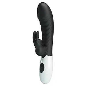 Pretty Love Naughty Bunny – Dublu Stimulator, 30 Moduri Negru pe Vibreaza.ro