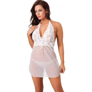 Babydoll Amorable Selene Alb pe Vibreaza.ro