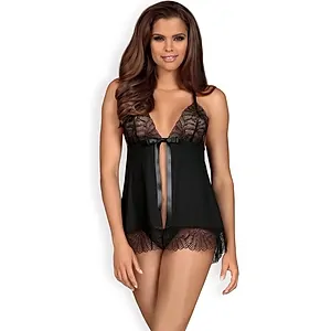 Babydoll Obsessive Chiccanta Negru pe Vibreaza.ro