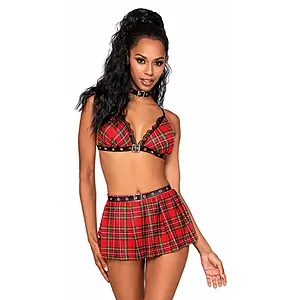 Costum Dreamgirl School Girl Plaid Roșu pe Vibreaza.ro