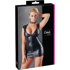 Costum Latex Damă Wetlook With Zip Negru Costum Latex Damă Wetlook With Zip Negru pe Vibreaza.ro