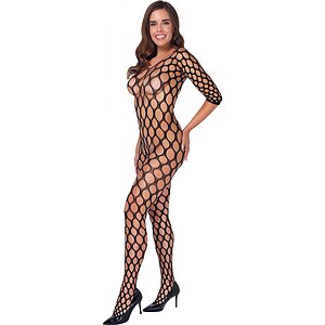 Crotchless Catsuit Cottelli Collection Forbidden Negru pe Vibreaza.ro