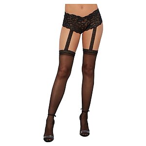 Dresuri Cu Portjartier Dreamgirl Garterhose Negru pe Vibreaza.ro