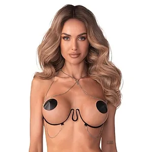 Harness Bra Obsessive Lustique Negru pe Vibreaza.ro