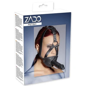 Leather Head Harness with Dildo Negru Leather Head Harness with Dildo Negru pe Vibreaza.ro