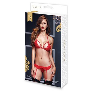 Set Decupat Baci Lacy Roșu Set Decupat Baci Lacy Roșu pe Vibreaza.ro