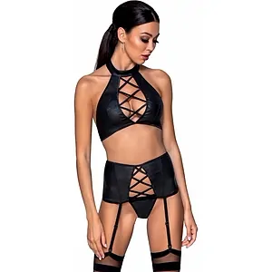 Set Din Piele Passion Nancy Negru pe Vibreaza.ro