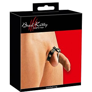 Set Inele Penis Leather Strap Negru